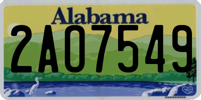 AL license plate 2AO7549