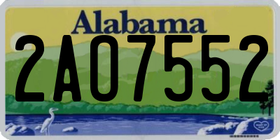 AL license plate 2AO7552