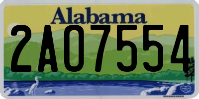 AL license plate 2AO7554