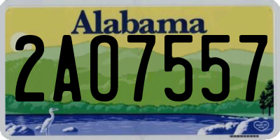 AL license plate 2AO7557