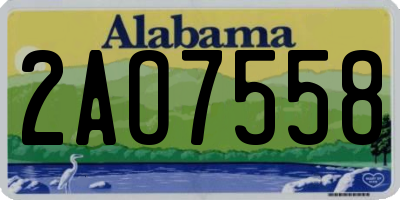 AL license plate 2AO7558