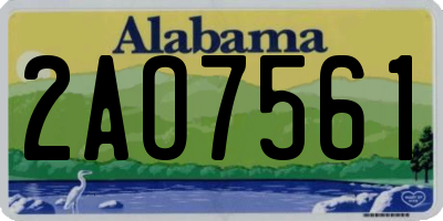 AL license plate 2AO7561