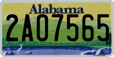 AL license plate 2AO7565
