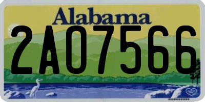 AL license plate 2AO7566