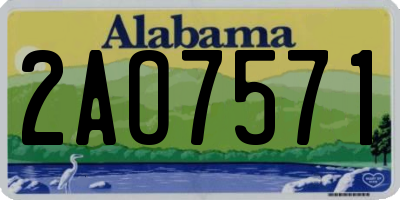 AL license plate 2AO7571