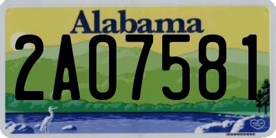 AL license plate 2AO7581