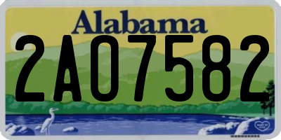 AL license plate 2AO7582