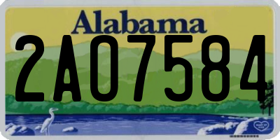 AL license plate 2AO7584