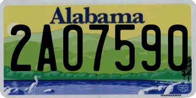 AL license plate 2AO7590