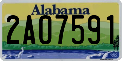 AL license plate 2AO7591