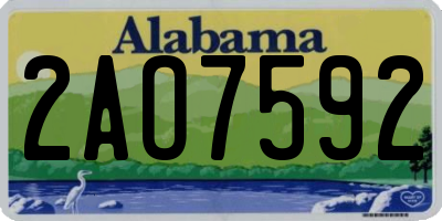AL license plate 2AO7592
