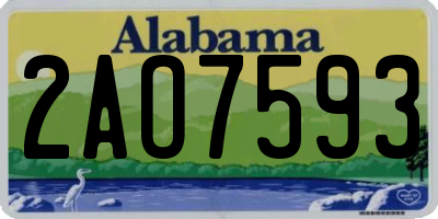 AL license plate 2AO7593