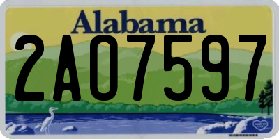 AL license plate 2AO7597