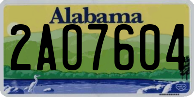 AL license plate 2AO7604