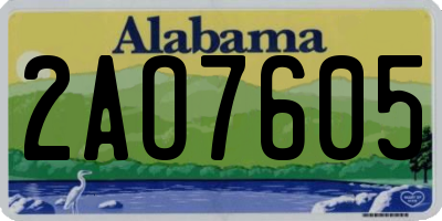 AL license plate 2AO7605