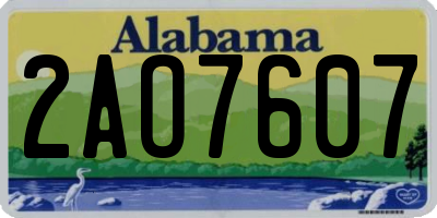 AL license plate 2AO7607
