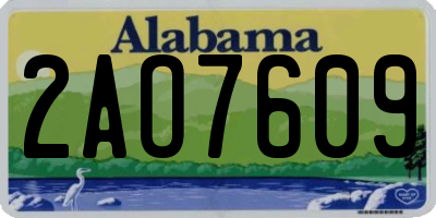 AL license plate 2AO7609
