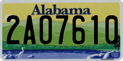 AL license plate 2AO7610
