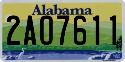 AL license plate 2AO7611