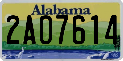 AL license plate 2AO7614