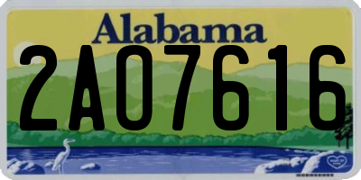 AL license plate 2AO7616