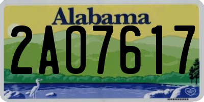 AL license plate 2AO7617