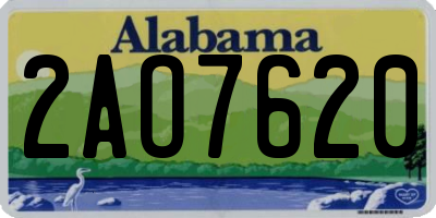 AL license plate 2AO7620