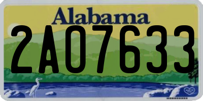 AL license plate 2AO7633
