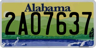 AL license plate 2AO7637