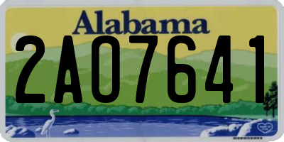 AL license plate 2AO7641