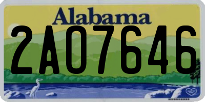 AL license plate 2AO7646