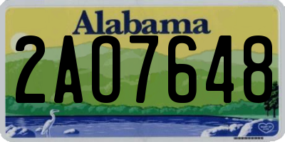 AL license plate 2AO7648