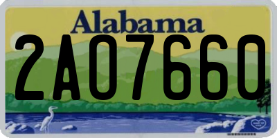 AL license plate 2AO7660