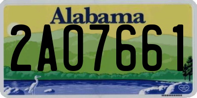 AL license plate 2AO7661