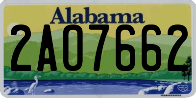 AL license plate 2AO7662