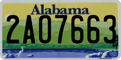 AL license plate 2AO7663