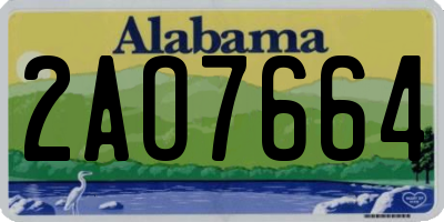 AL license plate 2AO7664