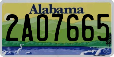 AL license plate 2AO7665