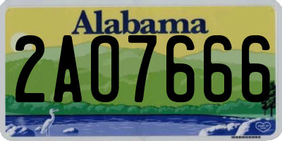 AL license plate 2AO7666