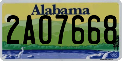 AL license plate 2AO7668