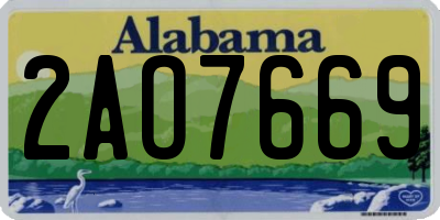 AL license plate 2AO7669