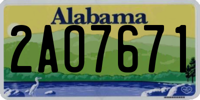 AL license plate 2AO7671