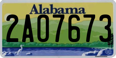 AL license plate 2AO7673