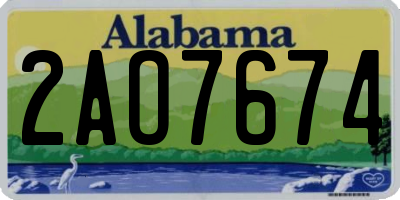 AL license plate 2AO7674