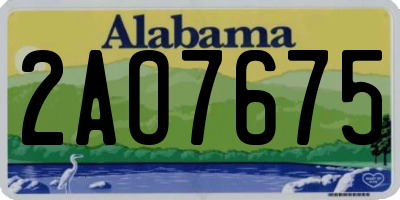 AL license plate 2AO7675