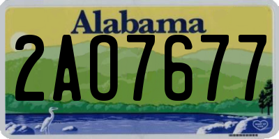AL license plate 2AO7677