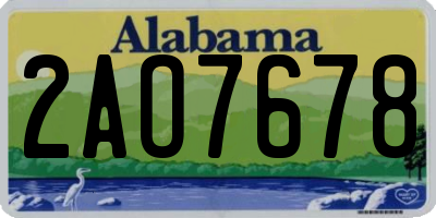 AL license plate 2AO7678