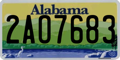 AL license plate 2AO7683