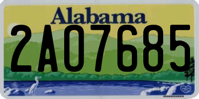 AL license plate 2AO7685