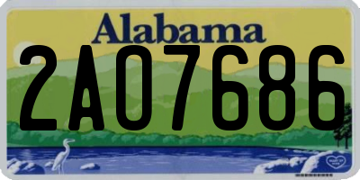 AL license plate 2AO7686